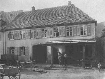 Die alte Vorstadt-Schmiede um 1900